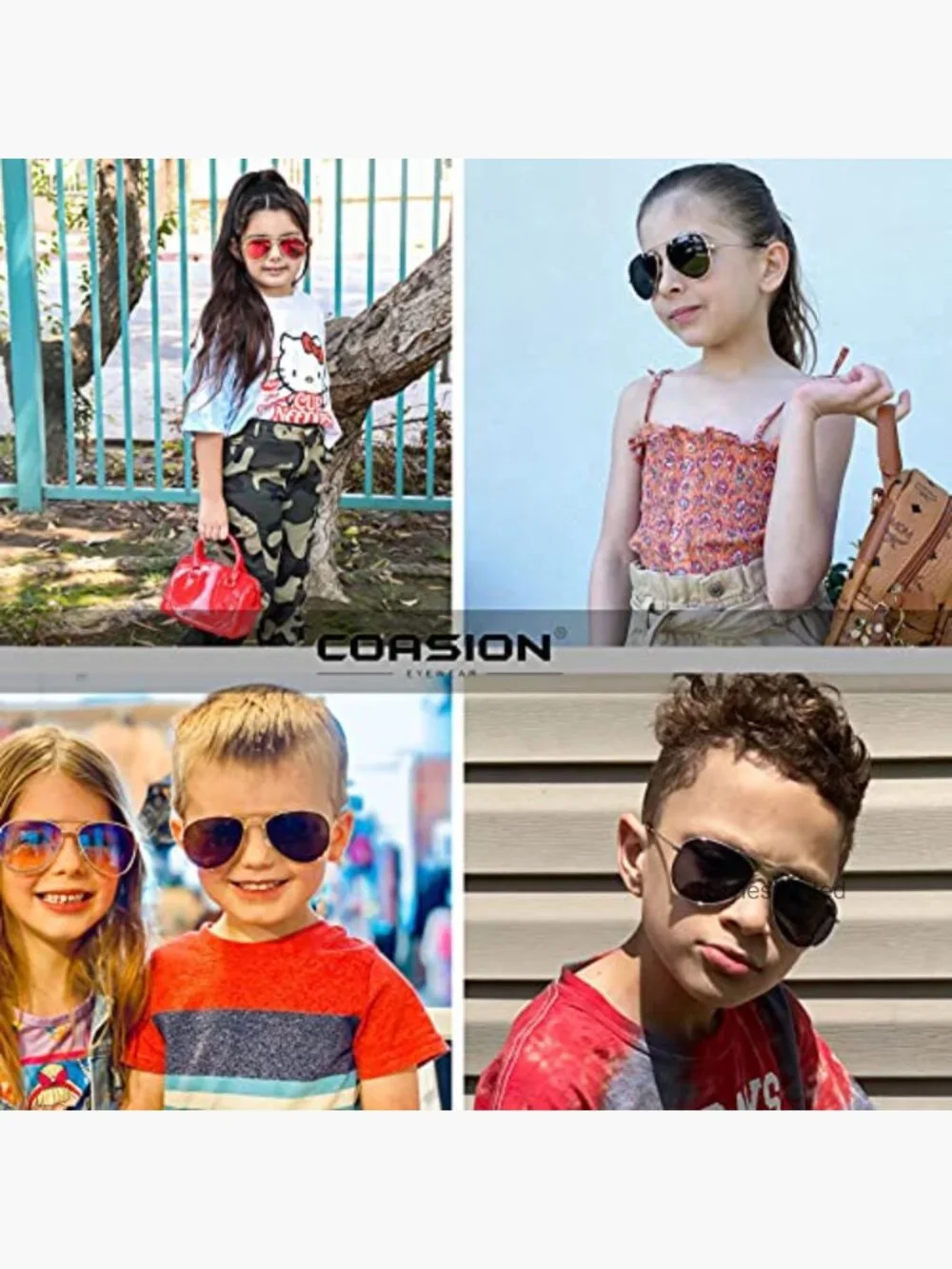 Kids Polarized Aviator Sunglasses Age 2-10 Scratch Resistant